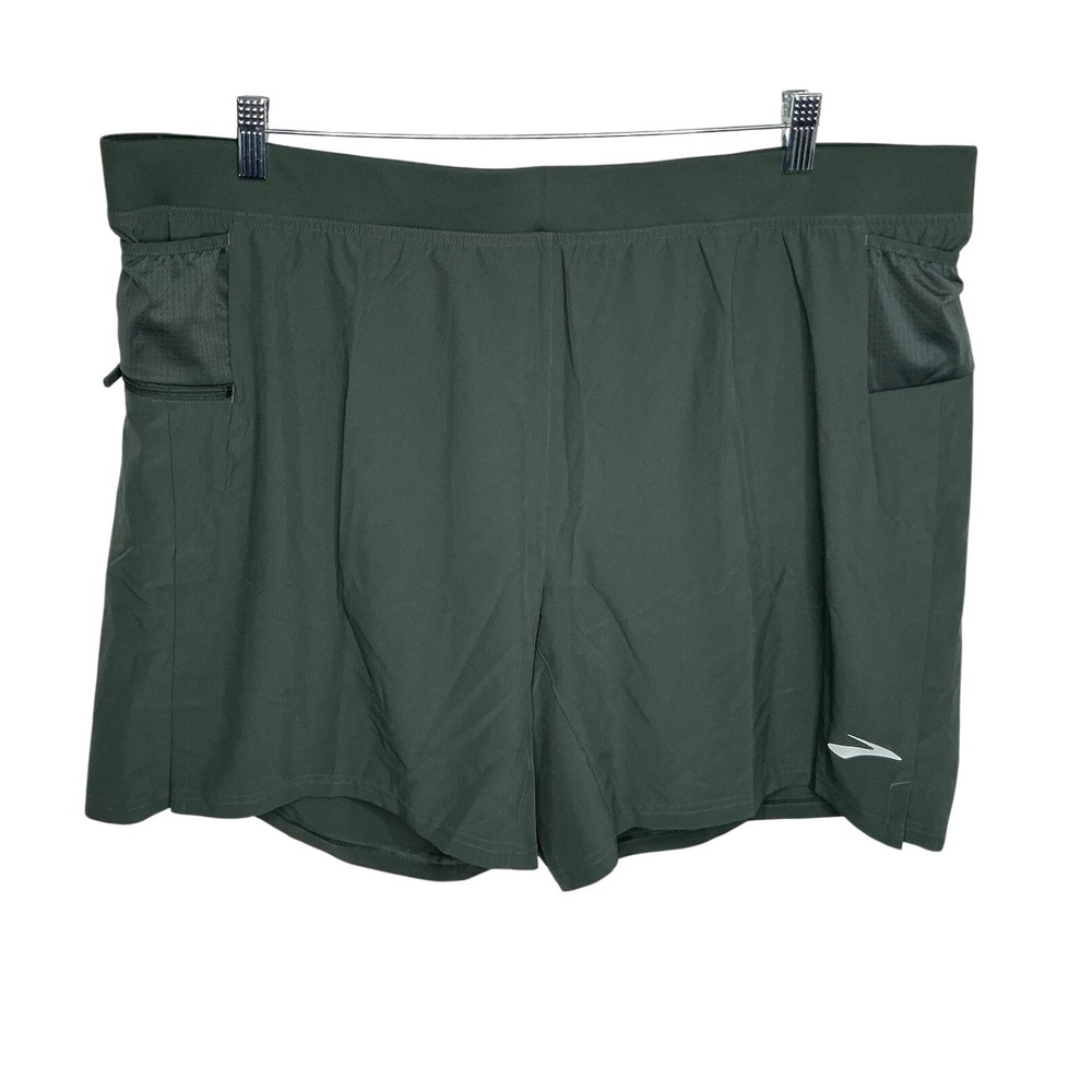 Brooks Men's Sherpa 7" 2 in 1 Gray Running Shorts XXL Athletic Performance Gym